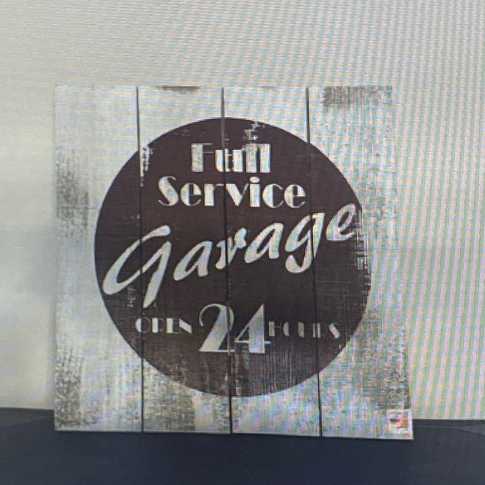 ustic Brown and White Garage Wall Decor